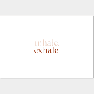 Inhale - exhale 2, pastel text design Posters and Art